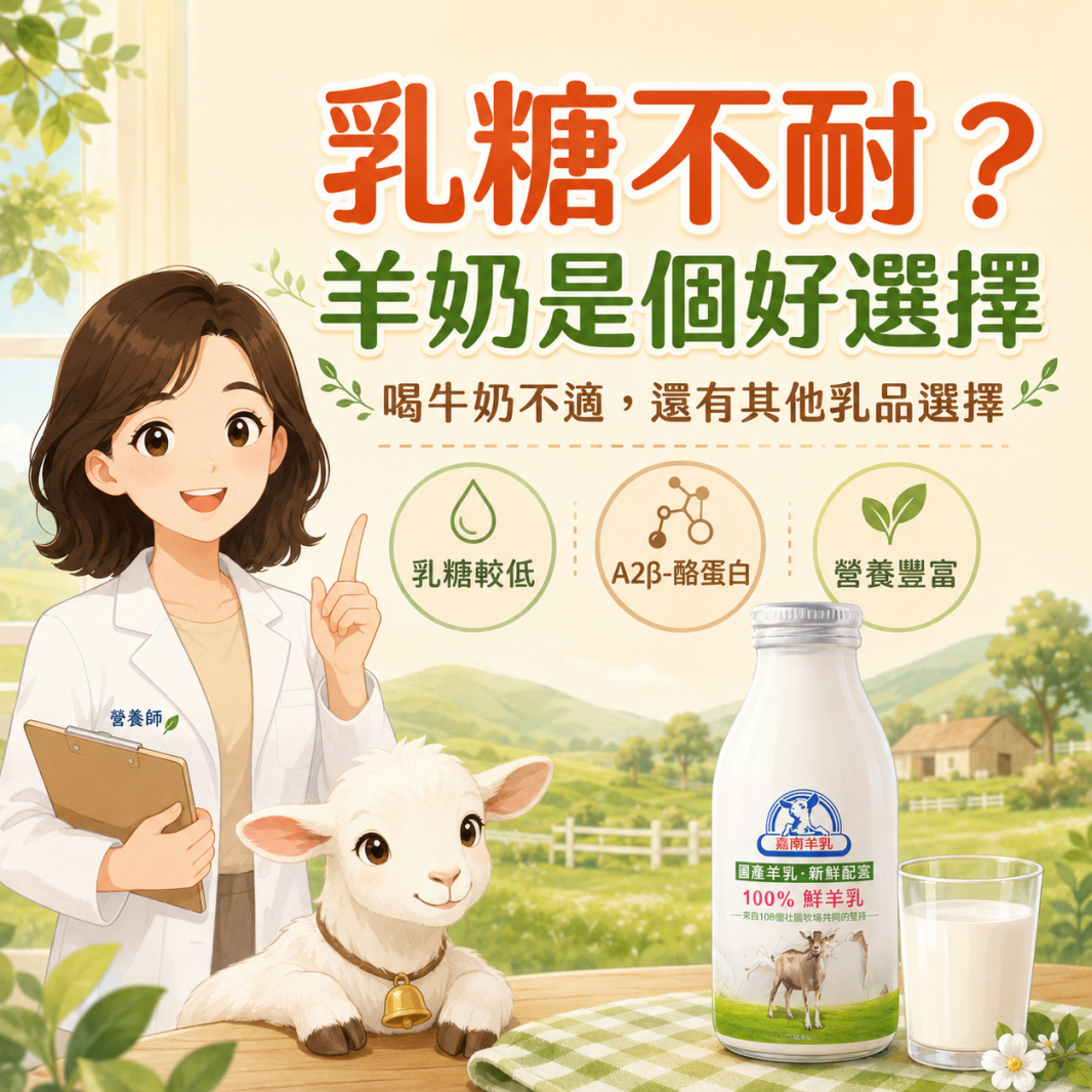 乳糖不耐？！羊奶是個好選擇