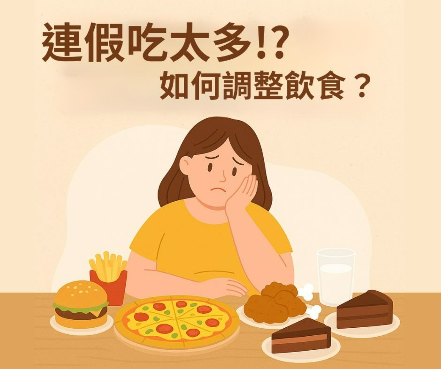 連假吃太多示意圖
