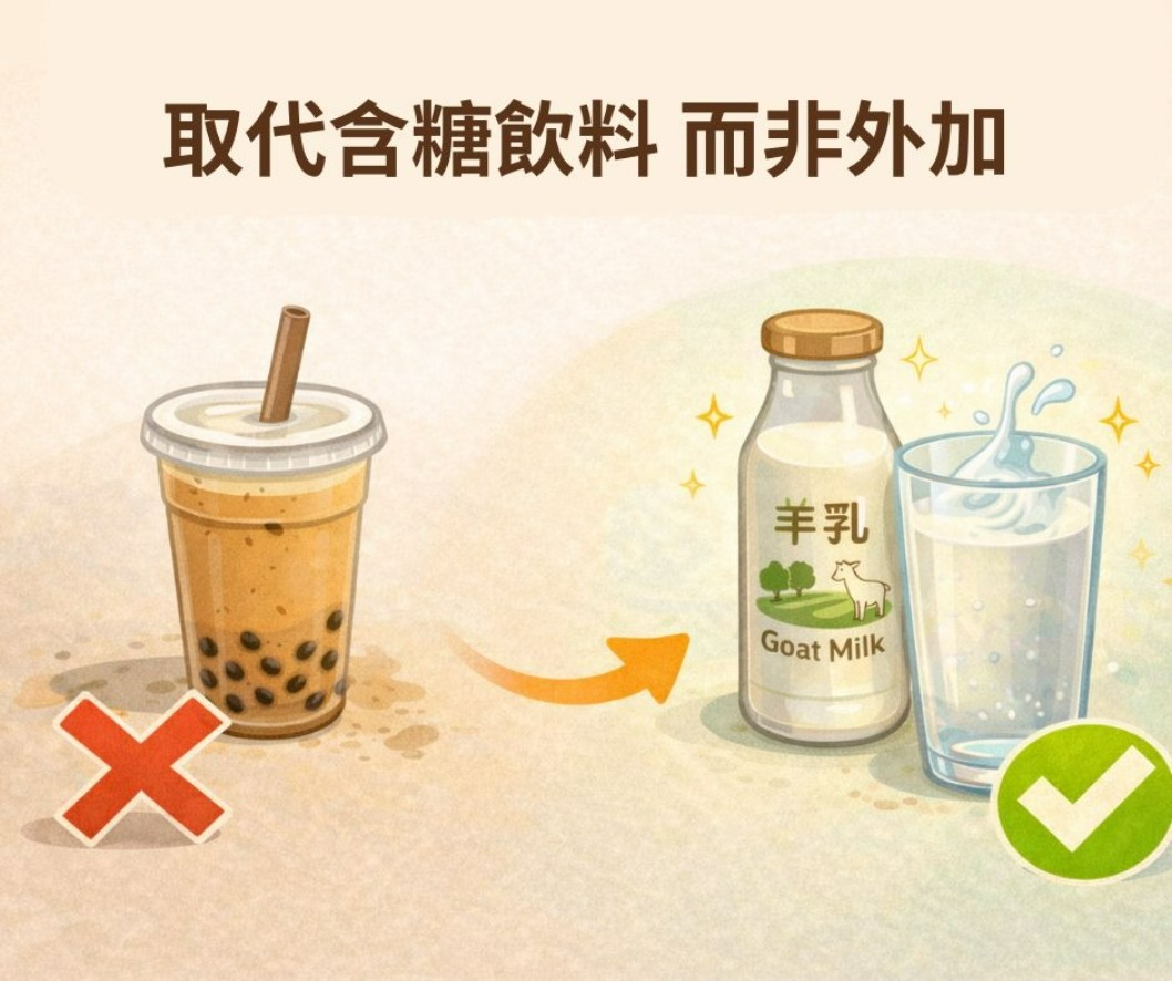 年後早餐建議:羊奶搭配水果堅果全穀示意圖