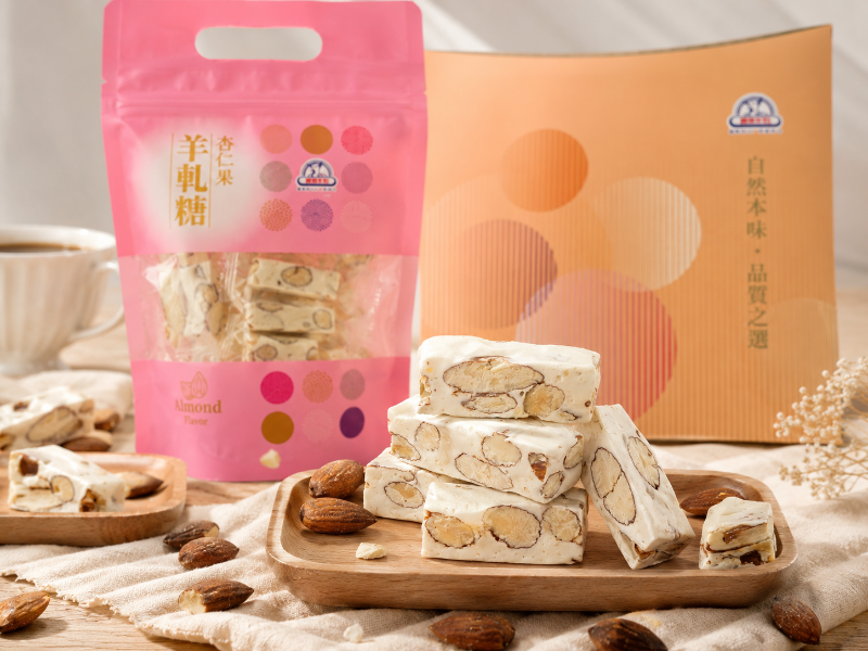 嘉南羊乳羊軋糖純羊奶粉完整杏仁三大關鍵原料