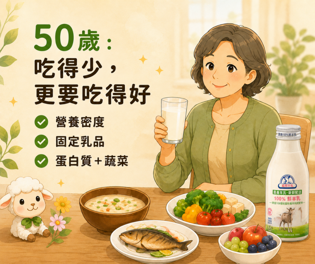 50歲女性吃得精實並選擇營養密度較高食物