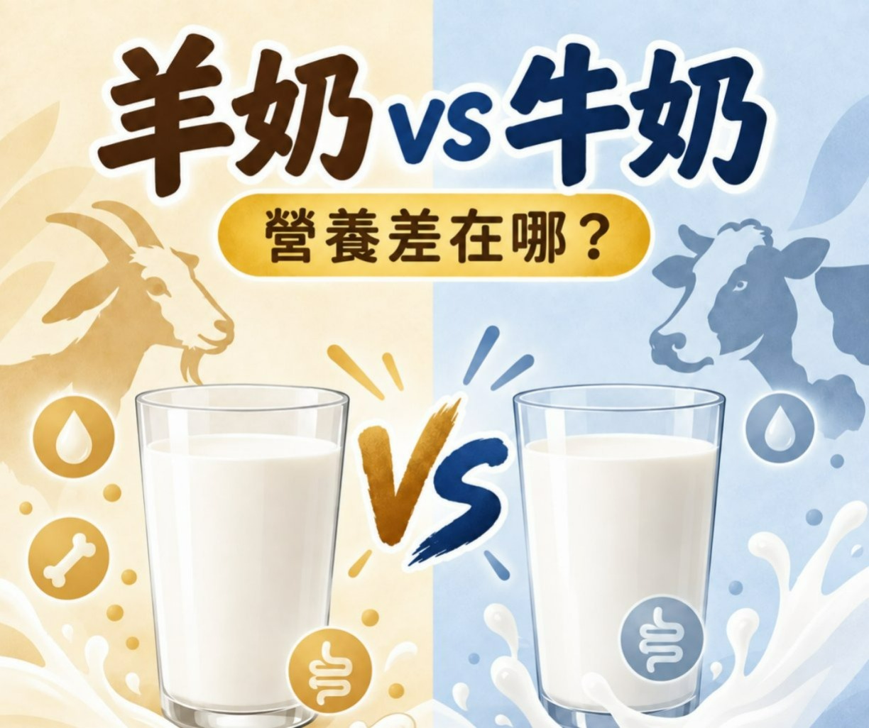 羊奶與牛奶營養差異比較文章首圖